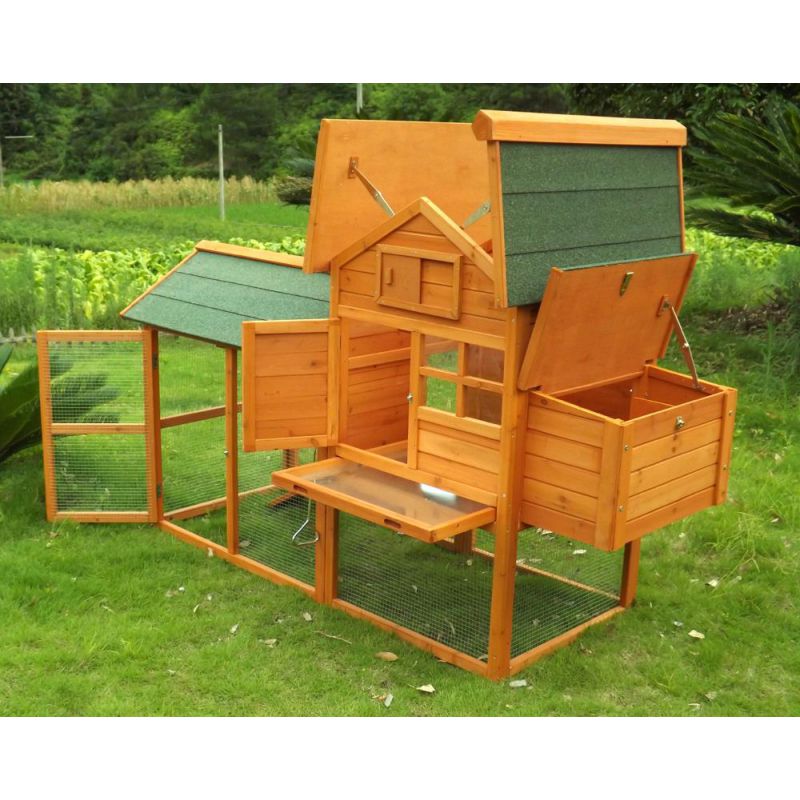 Chicken Coop No. 06 "Collosus" with egg box & enclosure