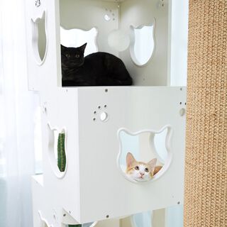 CatS Design 2 in 1 Kratzbaum & Toilette D-2