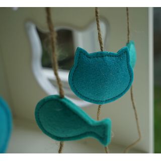 CatS Katzenspielzeug Set Filzfisch & Katzen Gr�n