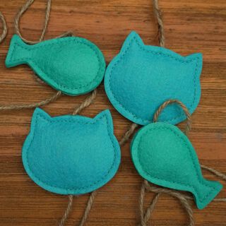 CatS Katzenspielzeug Set Filzfisch & Katzen Gr�n